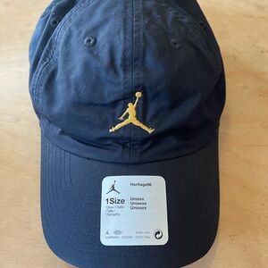 Heritage86 Jordan Black Hat with Gold Emblem 2021 Nike